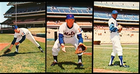 1964 New York Mets MLB Color Team Issue 3-½” x 5-½”- 3 Diff.