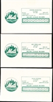 1964 New York Mets MLB Color Team Issue 3-½” x 5-½”- 3 Diff.