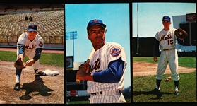 1967 New York Mets MLB Color Team Issue 3-½” x 5-½” Photos- 3 Diff.