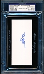 Autographed 2010 Historic Autographs “HOF and All-Star Edition” MLB Cut- Eddie Yost- PSA/ DNA Certified/ Slabbed