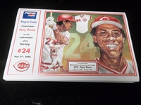 May 27, 2000 Pepsi-Cola Cincinnati Reds Tony Perez Jersey Retirement Stadium Give-Away 12-3/4” x 8-1/8” Sheets- 95 Sheets