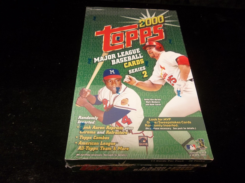 2000 Topps Baseball- Series #2- One Unopened Wax Box