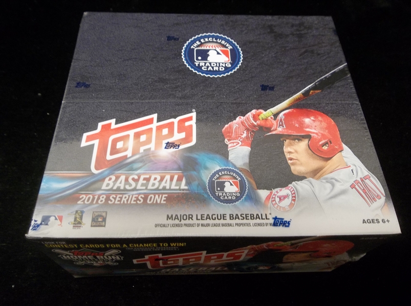 2018 Topps Baseball- Series #1- One Factory Sealed 24-Pack Box