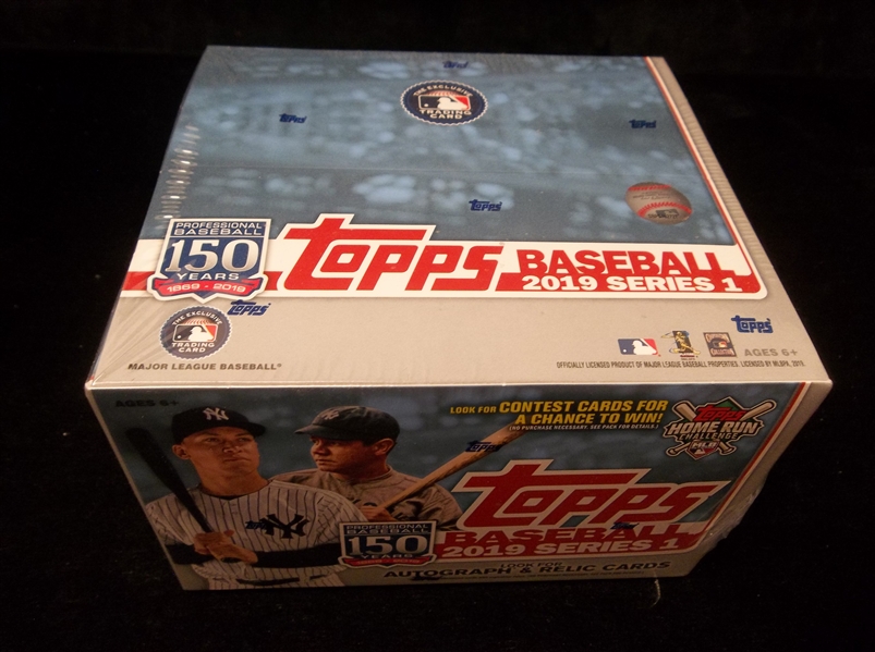 2019 Topps Baseball- Series #1- One Factory Sealed 24-Pack Box