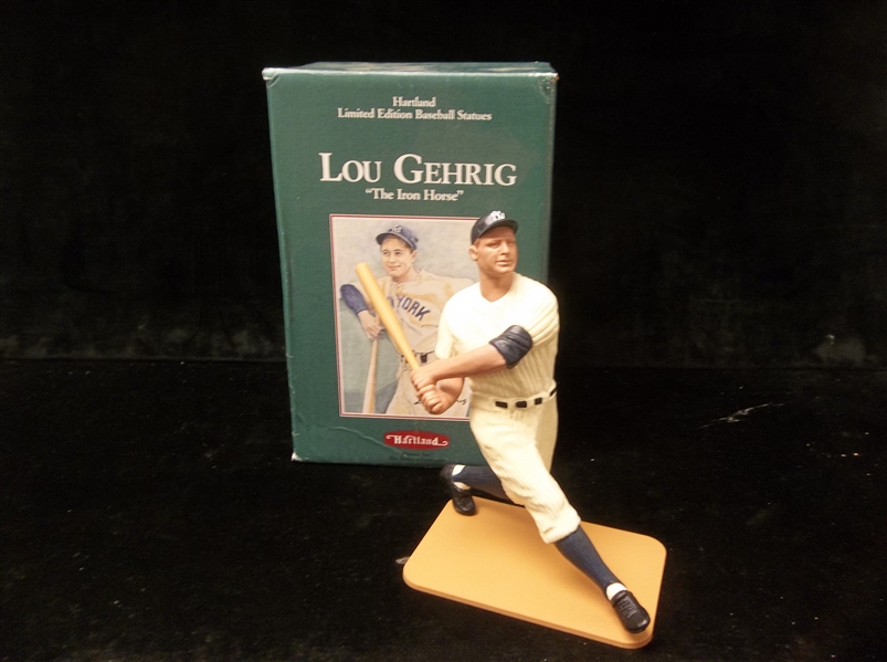 1990 Hartland Plastics, Inc. Green Box Lou Gehrig (Yankees) Figurine in Original Box