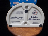 1993 Sports Impressions Hamilton Collection “Legendary Hitters”- Eddie Mathews, Milwaukee Braves- In Original Box