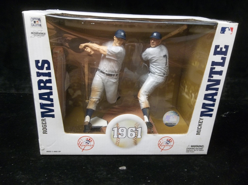 2008 McFarlane Roger Maris & Mickey Mantle 1961 Boxed Set- in original Ex box.
