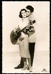 1957? Metro-Goldwyn-Mayer B & W “Judy Tyler-Elvis Presley” Deckle Edged Photo Postcard #215
