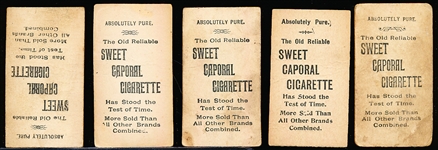 Late 1800’s Kinney Sweet Caporal “Actress” (N245) Vertical Ad Back Cigarette Cards- 5 Diff.