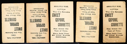 Late 1800’s Kinney Sweet Caporal “Actress” (N245) Vertical Ad Back Cigarette Cards- 5 Diff.
