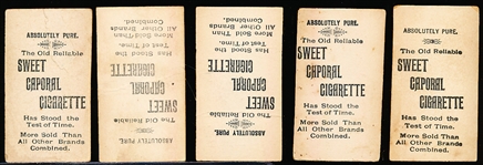 Late 1800’s Kinney Sweet Caporal “Actress” (N245) Vertical Ad Back Cigarette Cards- 5 Diff.