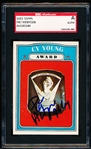 1972 Topps Bb- #623 Cy Young Card- Autographed by Pat Hentgen- SGC Certified and Slabbed