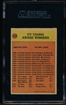 1972 Topps Bb- #623 Cy Young Card- Autographed by Jim Lonborg- SGC Certified & Slabbed