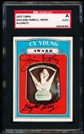 1972 Topps Bb- #623 Cy Young Card- Autographed by Jim Perry & Gaylord Perry- SGC Certified & Slabbed
