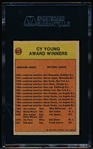 1972 Topps Bb- #623 Cy Young Card- Autographed by Jim Perry & Gaylord Perry- SGC Certified & Slabbed
