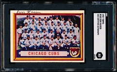 Autographed 1957 Topps Baseball- #183 Chicago Cubs Team- Signed by Don Kaiser- SGC Certified & Encapsulated