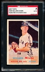 Autographed 1957 Topps Baseball- #189 Willard Nixon, Red Sox- SGC Certified & Encapsulated