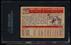 Autographed 1957 Topps Baseball- #190 Randy Jackson, Cubs- SGC Certified & Encapsulated