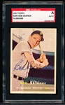 Autographed 1957 Topps Baseball- #209 Bob Skinner, Pirates- SGC Certified & Encapsulated