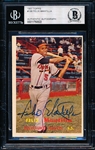 Autographed 1957 Topps Baseball-#188 Felix Mantilla, Braves- Beckett Certified & Encapsulated