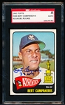 Autographed 1965 Topps Baseball- #266 Bert Campanaris, A’s Rookie!- SGC Certified & Encapsulated