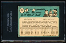 Autographed 1965 Topps Baseball- #266 Bert Campanaris, A’s Rookie!- SGC Certified & Encapsulated