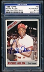 Autographed 1966 Topps Baseball- #80 Richie Allen, Phillies- PSA/ DNA Certified & Encapsulated