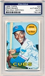 Autographed 1969 Topps Baseball-#20 Ernie Banks, Cubs- PSA/ DNA Certified & Encapsulated