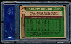 Autographed 1976 Topps Baseball- #300 Johnny Bench, Reds- PSA/ DNA Certified & Encapsulated
