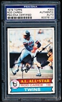 Autographed 1979 Topps Baseball- #300 Rod Carew, Twins- PSA/ DNA Certified & Encapsulated