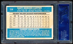 Autographed 1982 Donruss Baseball-#114 Gary Carter, Expos- PSA/DNA Certified & Encapsulated