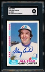 Autographed 1982 Topps Baseball- #344 Gary Carter All Star- SGC Certified & Encapsulated