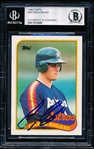 Autographed 1989 Topps Baseball- #49 Craig Biggio, Astros- Beckett Certified & Encapsulated