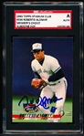 Autographed 1993 Topps Stadium Club Baseball- #596 Roberto Alomar- SGC Certified & Encapsulated