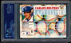 Autographed 2000 Pacific Revolution Baseball- #68 Carlos Beltran, KC- Beckett Certified & Encapsulated