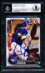 Autographed 2016 Bowman Draft Baseball- #BD81 Cavan Biggio, Blue Jays- Beckett Certified & Encapsulated