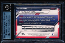 Autographed 2016 Bowman Draft Baseball- #BD81 Cavan Biggio, Blue Jays- Beckett Certified & Encapsulated
