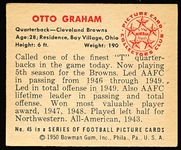 1950 Bowman Fb- #45 Otto Graham RC, Browns