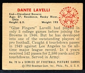 1950 Bowman Fb- #78 Dante Lavelli RC, Browns