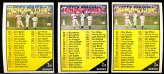 1961 Topps Baseball- #98 Checklist- All 3 Variations