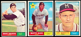 1961 Topps Baseball- 5 Diff