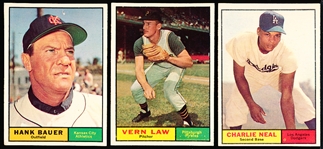 1961 Topps Baseball- 5 Diff