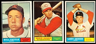 1961 Topps Bb- 3 Diff Hi#’s