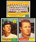 1961 Topps Bb- 3 Diff Hi#’s