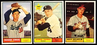 1961 Topps Bb- 3 Diff Hi#’s