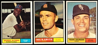 1961 Topps Bb- 3 Diff Hi#’s