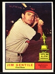 1961 Topps Bb- #559 Jim Gentile, Baltimore- Hi#