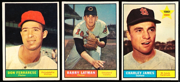 1961 Topps Bb- 3 Diff Hi#’s