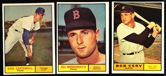 1961 Topps Bb- 3 Diff Hi#’s