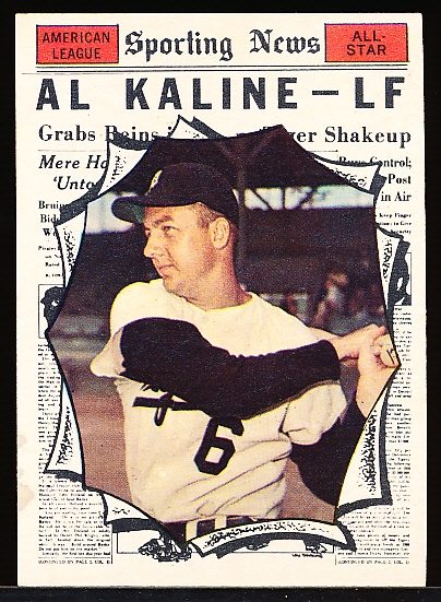 1961 Topps Bb- Hi#- #580 Al Kaline All Star